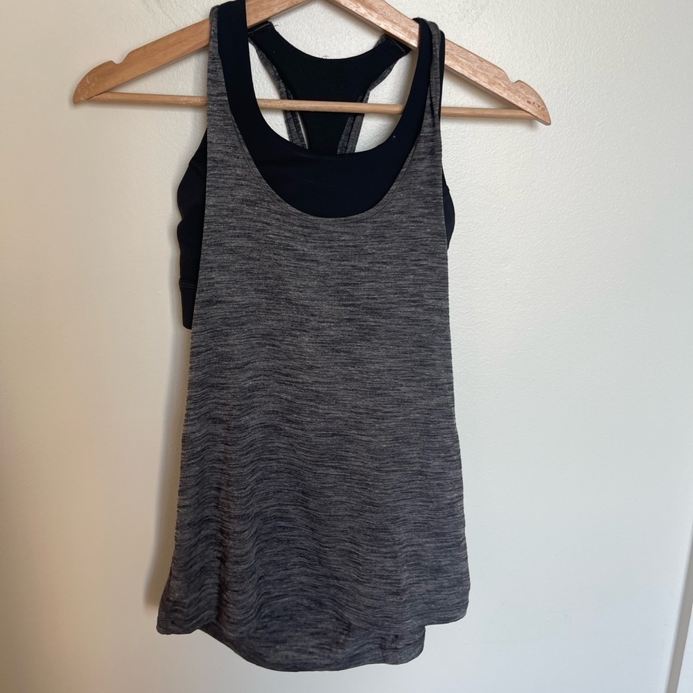 Lululemon Twist and Toil Tank Heathered Black / Black - Picture 6 of 11